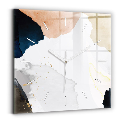 Zegar kwadratowy Plamy abstrakcja