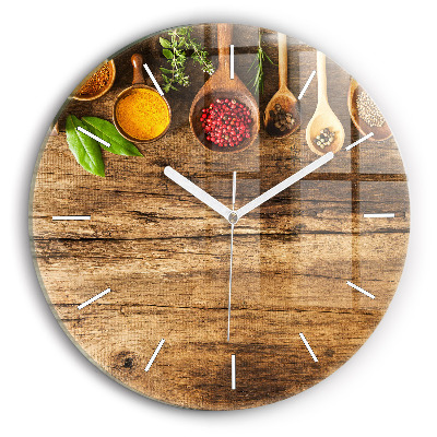 Zegar okrągły Łyżki przypraw