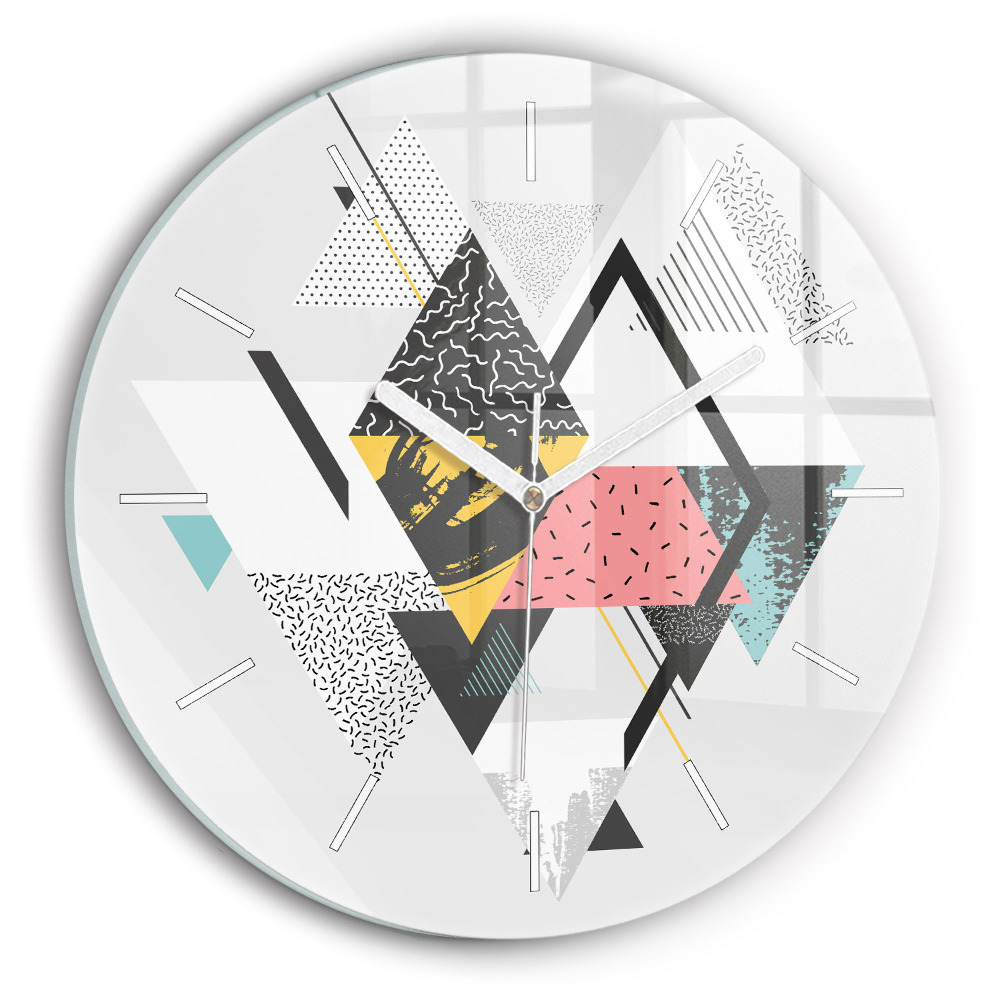 Zegar okrągły Wzór geometryczny