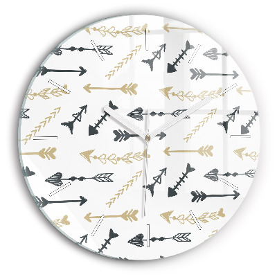 Zegar okrągły Geometryczny wzór hipsterski