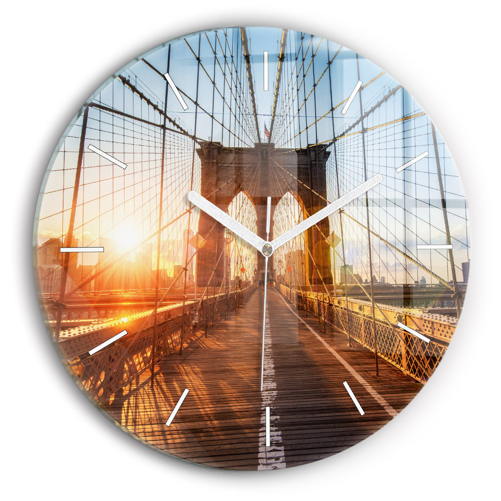 Zegar okrągły Most Brooklyn NYC