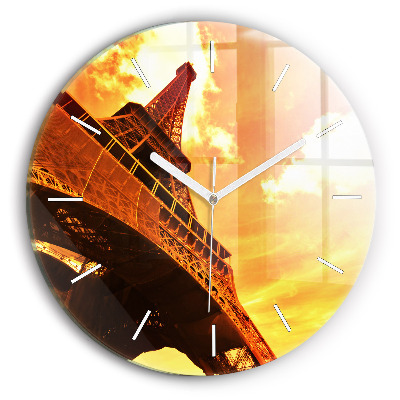 Zegar okrągły Wieża Eiffla w Paryżu