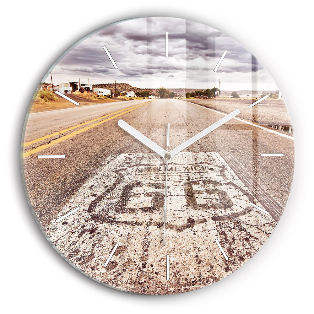 Zegar okrągły Route 66 USA