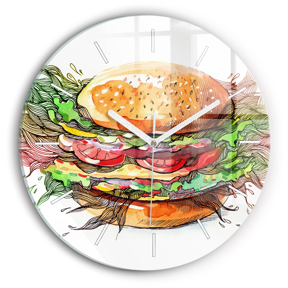 Zegar okrągły Burger z serem XXL