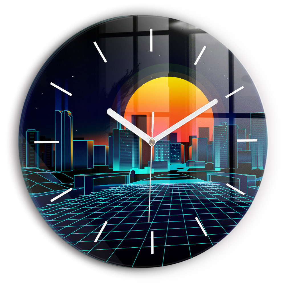 Zegar z nadrukiem Cyberprzestrzeń miasto