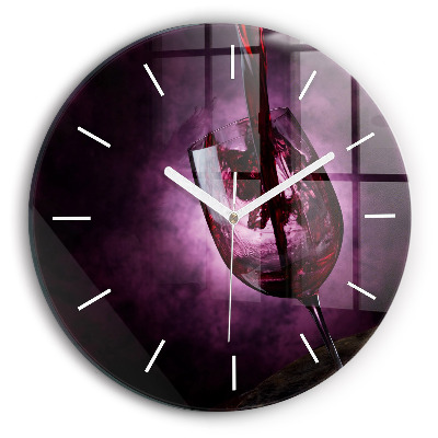 Zegar okrągły Kieliszka do wina