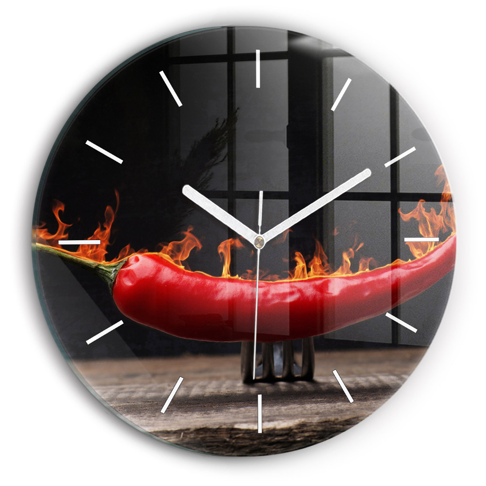 Dekoracyjny zegar ścienny Papryczka pepperoni