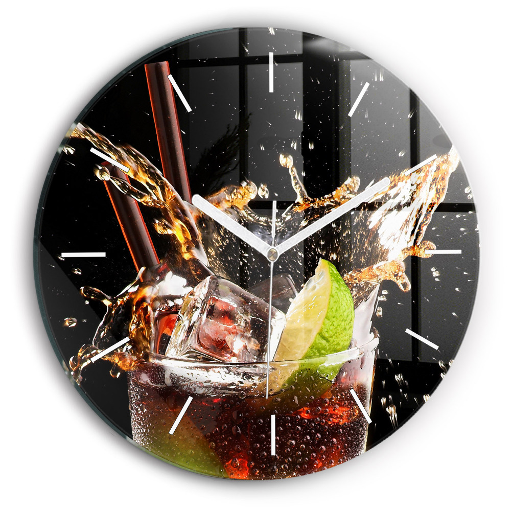 Zegar okrągły Drink z lodem