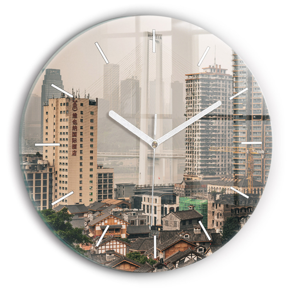 Zegar z nadrukiem Stare miasto w Chongqing
