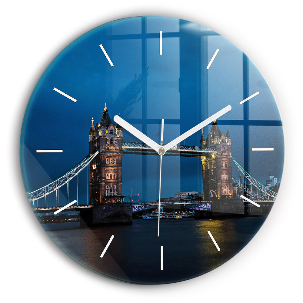 Zegar z nadrukiem Tower Bridge Londyn nocą
