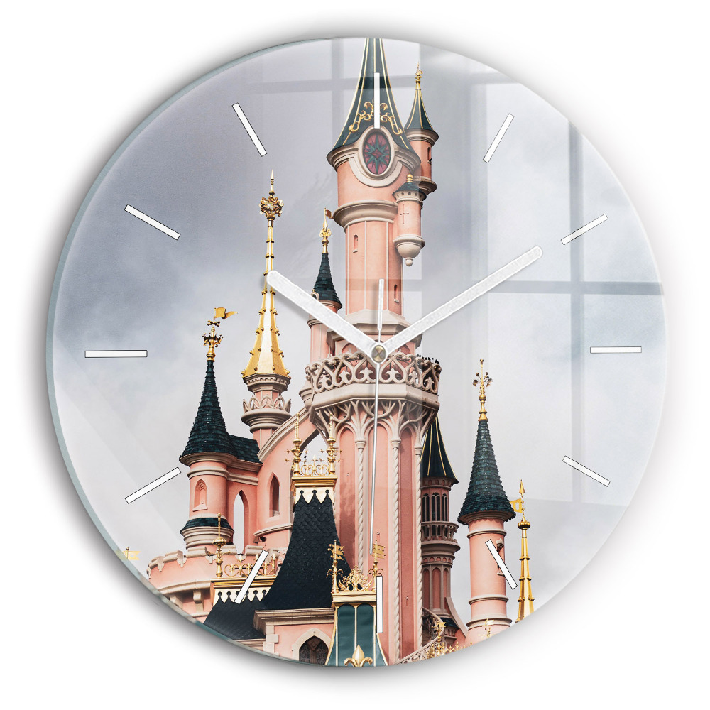 Zegar z nadrukiem Zamek Disneyland w Paryżu