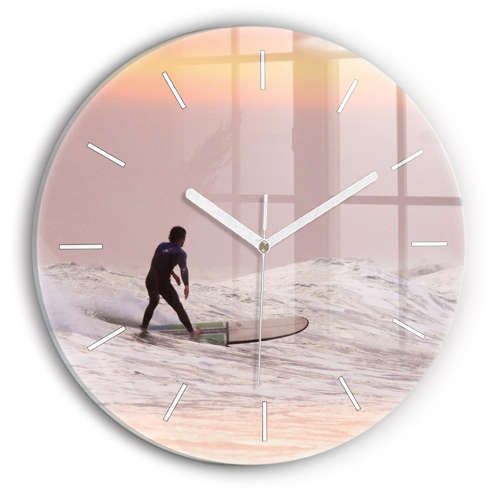 Zegar z nadrukiem Surfer na Hawajach