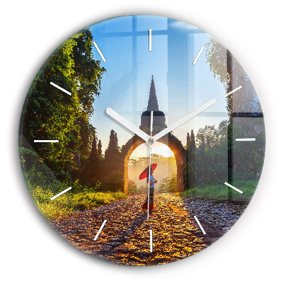 Zegar okrągły Park Surat Thani Tajlandia