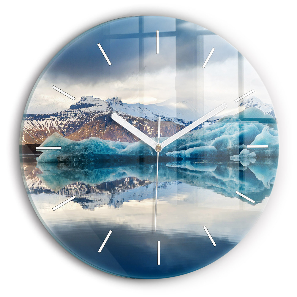 Zegar okrągły Jezioro Jokulsarlon Islandia