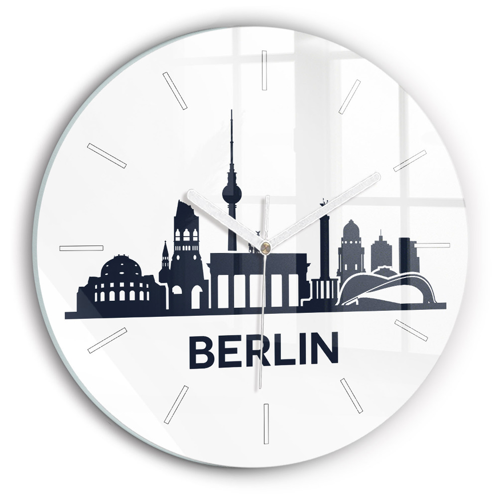 Zegar okrągły Ilustracja miasta Berlin