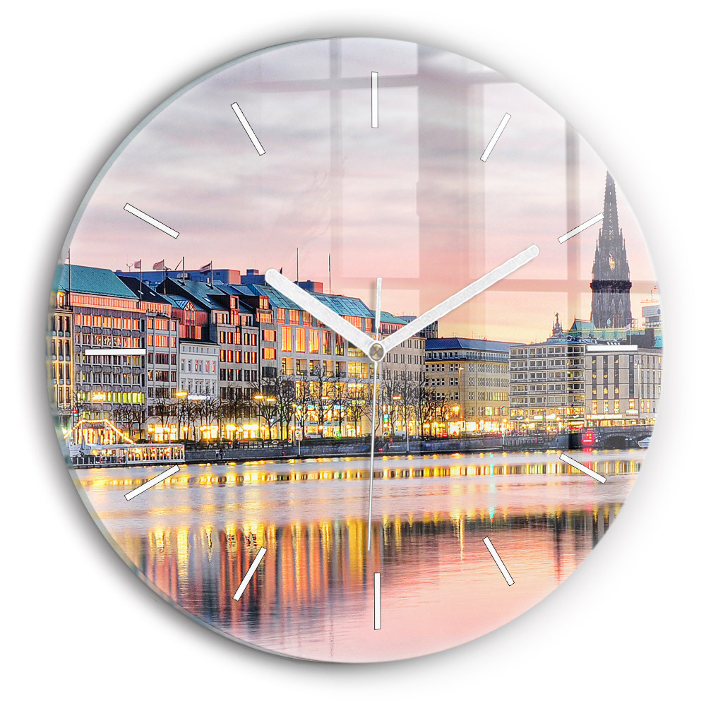 Zegar okrągły Alster w Hamburgu