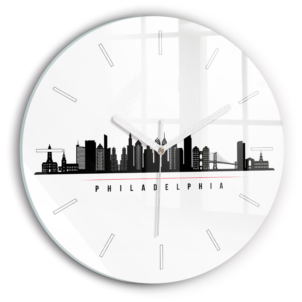 Zegar ścienny Ilustracja Philadelphia