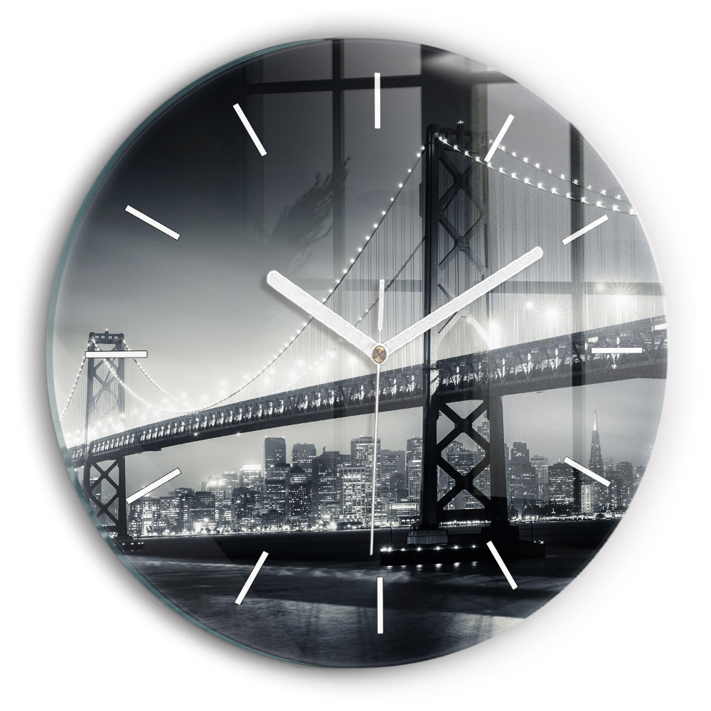 Zegar ścienny Most nocą San Francisco