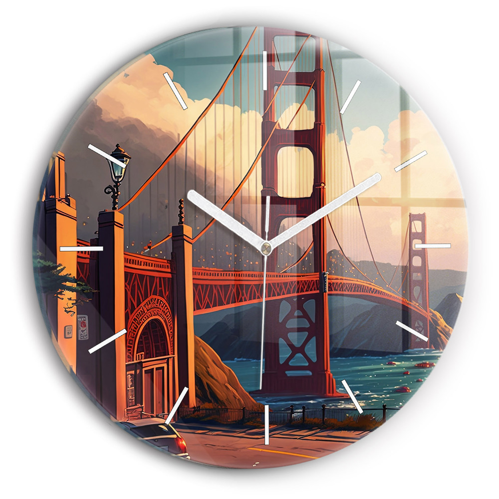 Dekoracyjny zegar ścienny Most w San Francisco