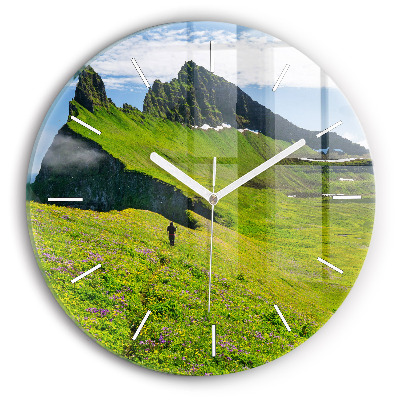 Dekoracyjny zegar ścienny Rezerwat Hornstrandir Islandia