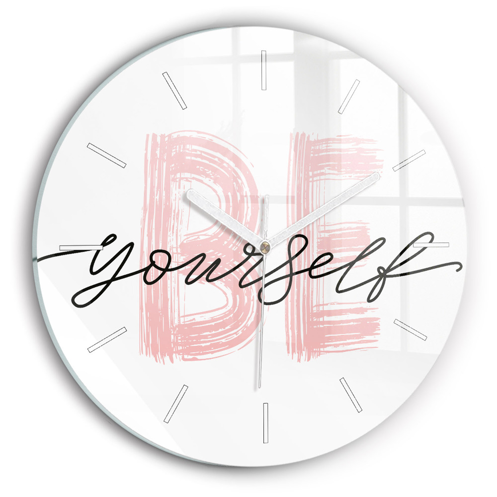 Zegar ścienny Napis Be yourself