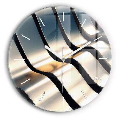 Zegar z nadrukiem Srebrny wzór