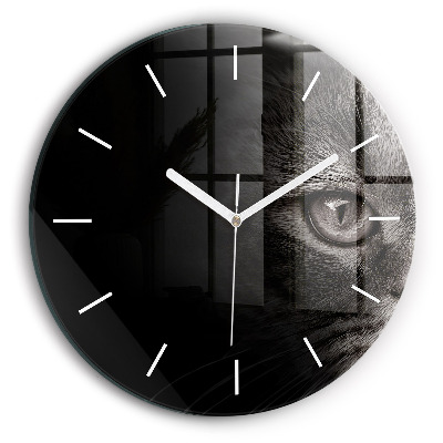 Zegar okrągły Pies i kot szkocki