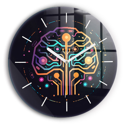 Zegar z nadrukiem Kolorowa abstrakcja