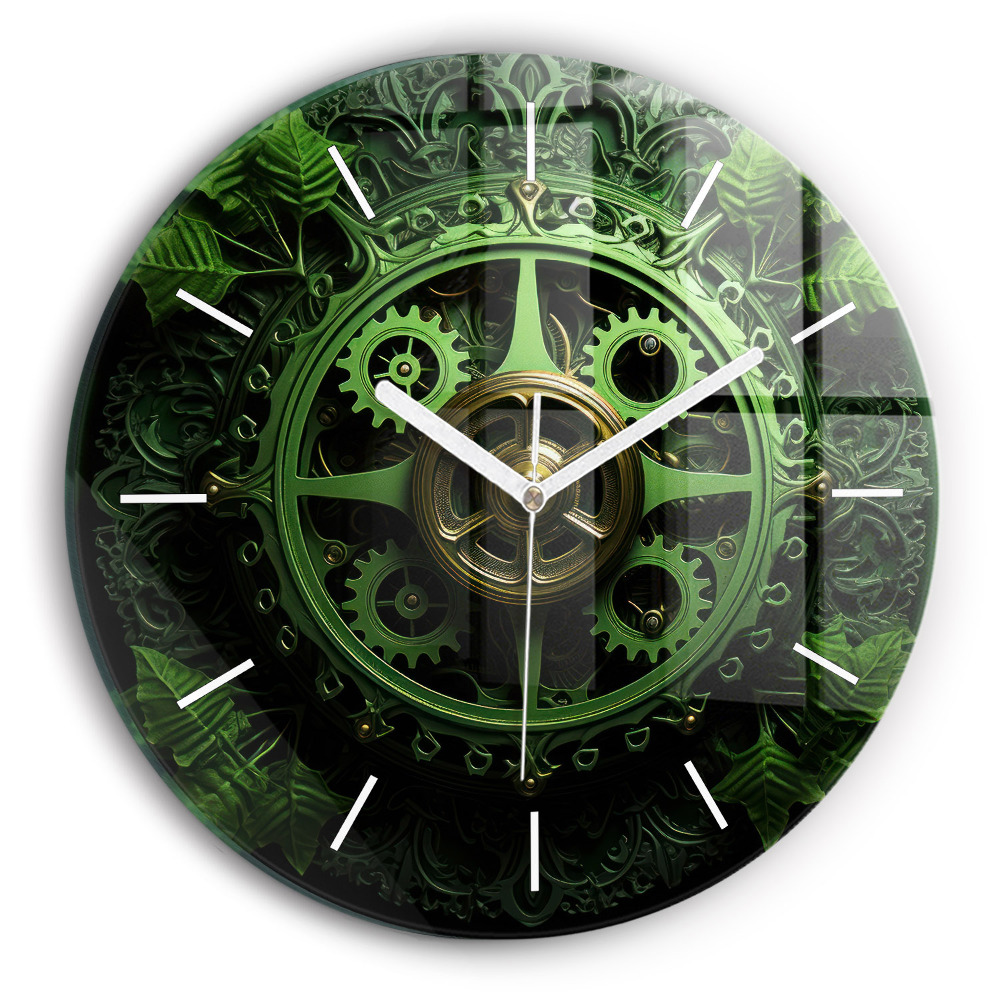 Zegar z nadrukiem Zielony mechanizm