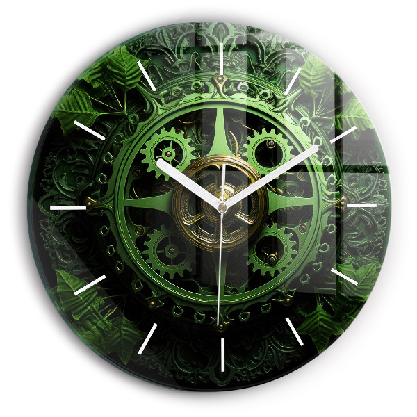 Zegar z nadrukiem Zielony mechanizm